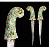 Image 1 : A MUGHAL GEM-SET JADE HILTED DAGGER 18TH CENTURY