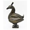 Image 1 : EXTREMELY RARE MUGHAL DECCANI BRASS BOX IN FORM OF BIRD