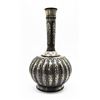 Image 1 : MUGHAL DECCAN BIDRI SILVER-INLAID BOTTLE SURAHI 18TH CENTURY