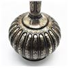 Image 4 : MUGHAL DECCAN BIDRI SILVER-INLAID BOTTLE SURAHI 18TH CENTURY