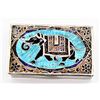 Image 2 : A RARE MUGHAL STYLE ENAMEL SILVER BOX LATE 19TH CENTURY