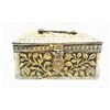 Image 2 : A HIGHLY DECORATED ANTIQUE SILVER BOX WITH GOLD PLATED