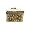 Image 5 : A HIGHLY DECORATED ANTIQUE SILVER BOX WITH GOLD PLATED