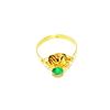 Image 4 : A HIGH QUALITY CUT GREEN EMERALD SET IN A SOLID GOLD RING