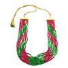 Image 1 : A BEAUTIFUL MULTI COLOR EMERALD & RUBY NECKLACE