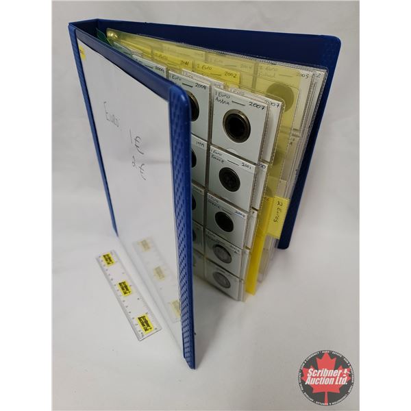 FOREIGN COLLECTION ~ EURO : $1 & $2 (Binder Lot) (104 Coins) (Incl. Germany, Italy, Germany, Malta,