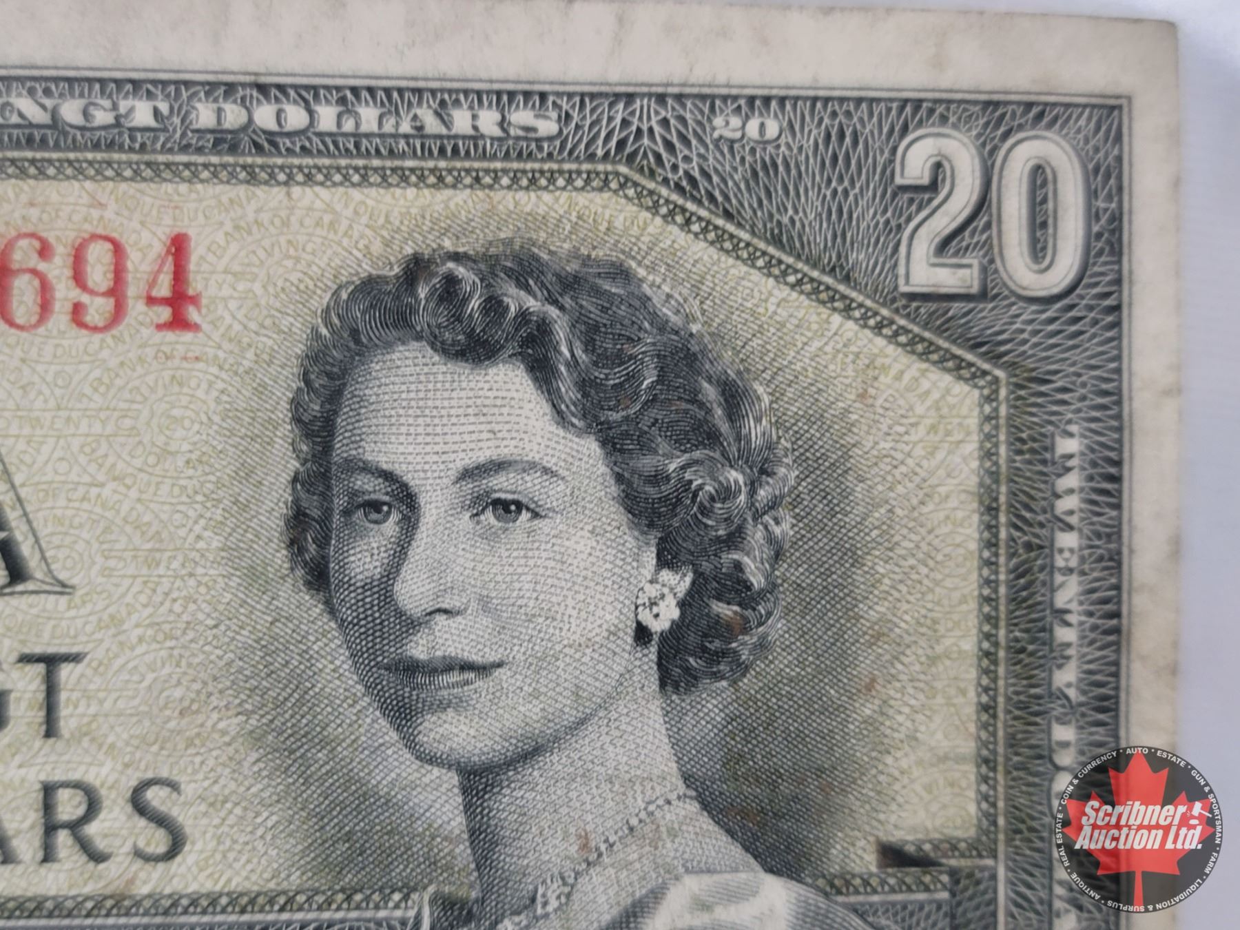 Canada $20 Bills (5 Bills) : 1954 (3) + 1954DF