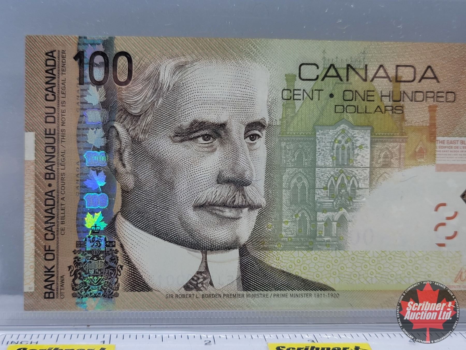 Canada 100 Bill 2004 CCCS Certified VF 30 Low Serial Number canada-100-bill-2004-cccs-certified-vf-30-low-serial-number