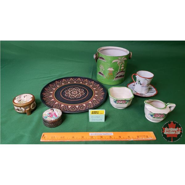Variety China (C&S, Cup & Saucer, Trinket Boxes (2), Ice Bucket , Tray, etc ! (SEE PICS!)