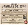 Image 3 : Vintage Auction Sale Bill "Mrs Henry Stoffel" January 14, 1941 : L.D. Long, Auctioneer (22-1/2"H x 1