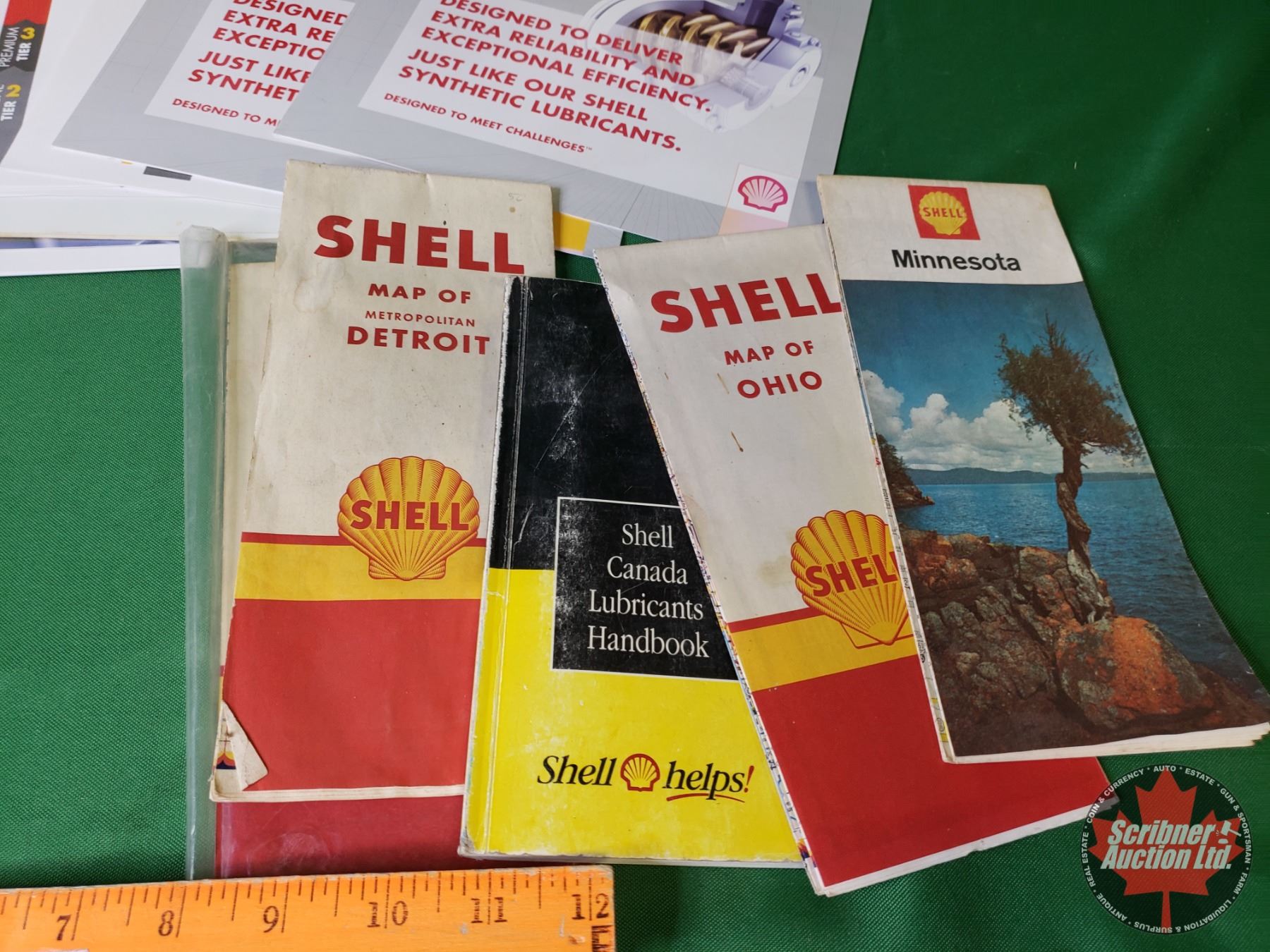 SHELL Grouping: (Maps, Pamphlets, Decals, etc!) (SEE PICS!)