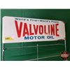 Image 8 : VALVOLINE MOTOR OIL Store Display Rack w/2 Outboard Motor Oil Tins (Rack Measures: 26"H x 18"W x 7"D