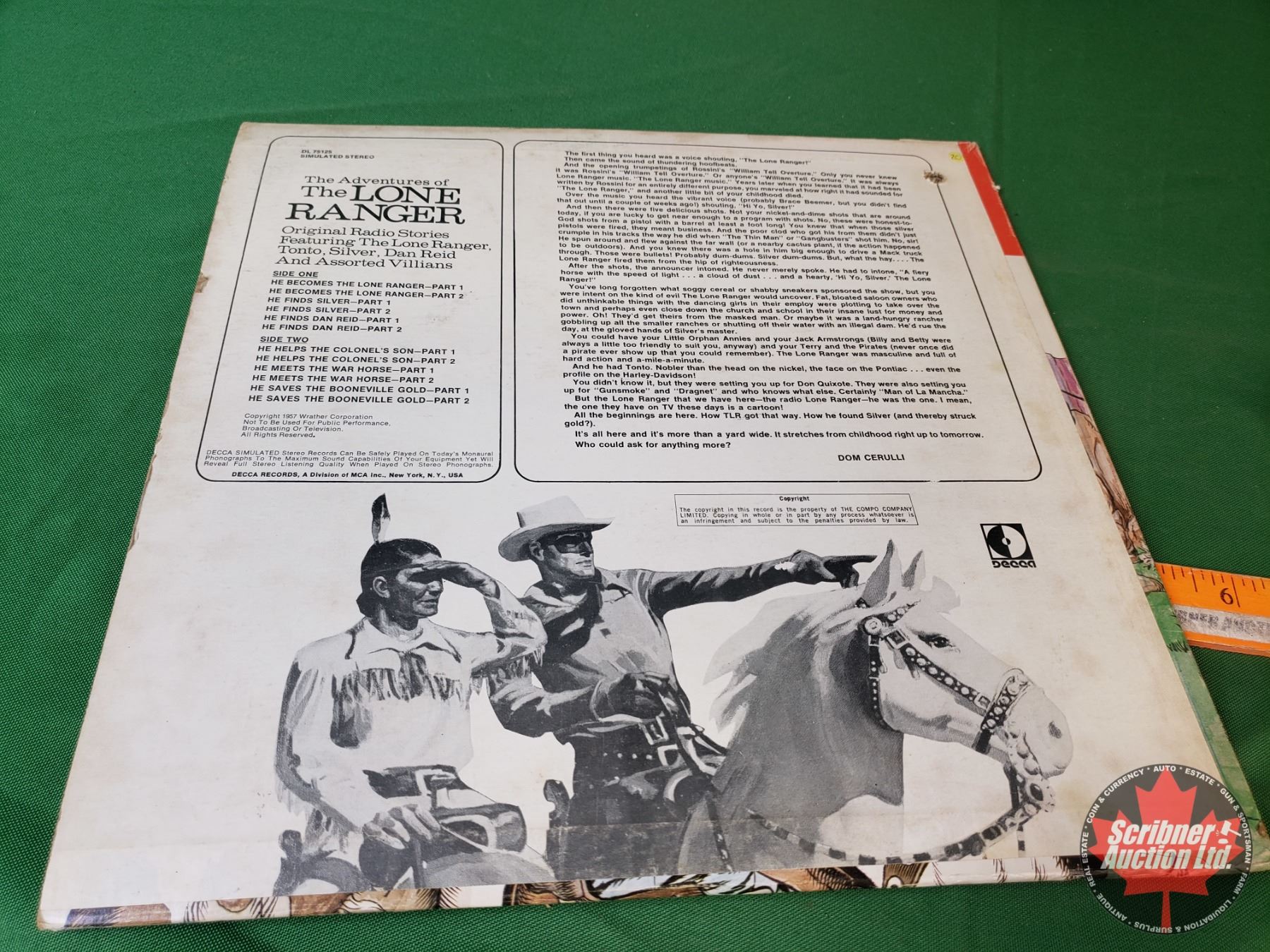 Vintage LONE RANGER Collectibles! Record Album of Original Radio ...