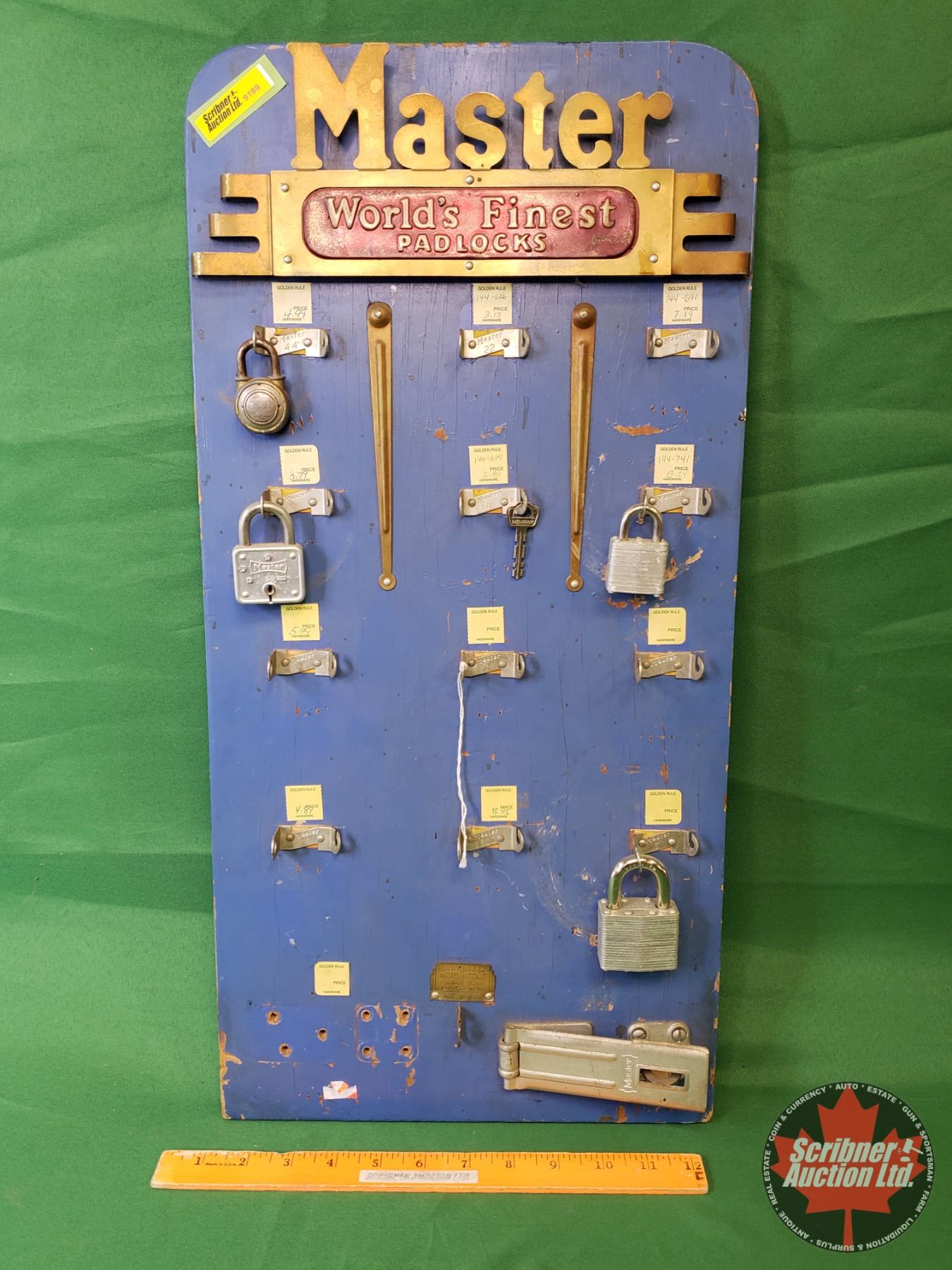 Master World's Finest Padlocks : Hardware Store Display Board (c/w 4 ...