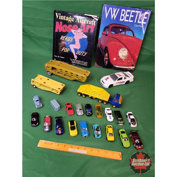 Toy Collectors Combo (24 Items): Variety Hotwheels, Tootsie Toy, MARX, Tonka, Vintage Aircraft Nose