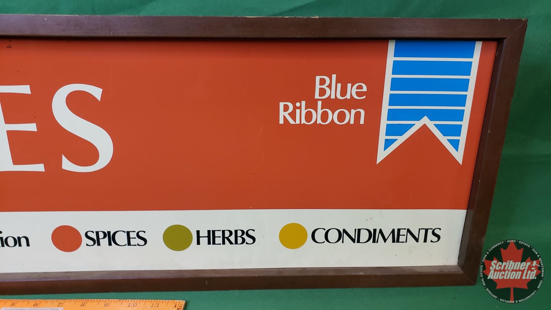 Spises Ribbon Blue Ribbon SPICES (Cardboard Ad - Color Guide for Easy Selection ...