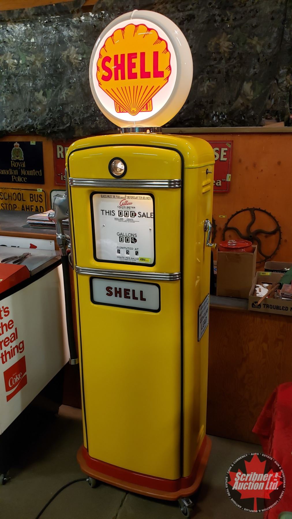 SHELL Gas Pump : Gilbarco (Restored / Lights Up) (c/w Custom Built ...