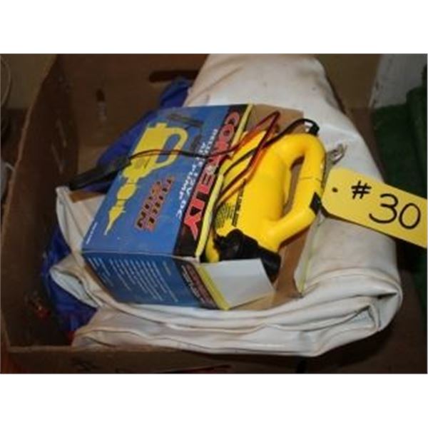 INFLATABLE TUBE & COVER C/W 12V ELECTRIC PUMP