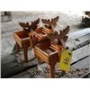 Image 1 : 3 WOODEN DEER PLANTERS