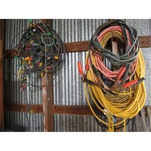 EXTENSION CORDS, JUMPER CABLES, CHRISTMAS LIGHTS