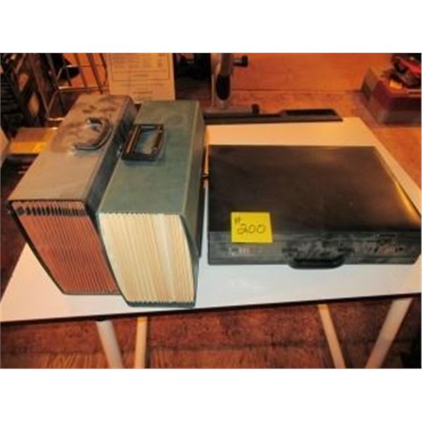 BRIEFCASE, 2 ACCORDIAN FILE FOLDERS