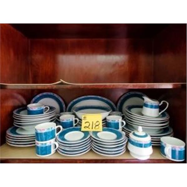 12 PLACE SETTING JADE PORCELAIN CHINA SET