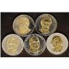 Image 1 : 5 PARTIALLY GOLD PLATED DOUBLE EAGLES: KENNEDY,