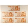 Image 1 : 5 ARGENTINA 1 PESO CRISP UNC BILLS WITH