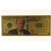 Image 1 : 2024-A TRUMP 24K GOLD FOIL $100 POLYMER BILL. CU