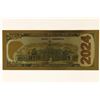 Image 2 : 2024-A TRUMP 24K GOLD FOIL $100 POLYMER BILL. CU