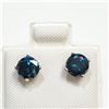 Image 1 : 14K  FANCY INTENSE BLUE DIAMOND(1.4CT) EARRINGS