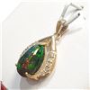 Image 2 : 14K  OPAL(3.5CT) DIAMONDS(0.12CT) PENDANT
