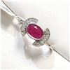 Image 2 : PLATINUM BURMAN RUBY(1.5CT) DIAMONDS(0.08CT) RING SIZE 7