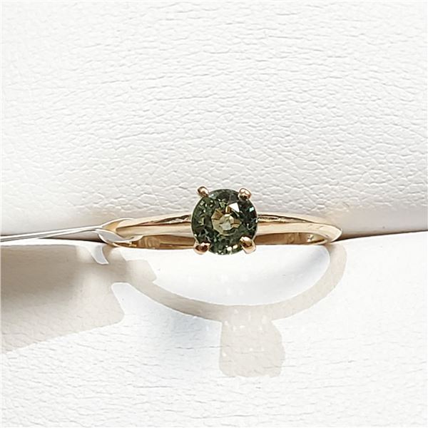 10K  NATURAL GREEN SAPPHIRE(0.55CT) RING SIZE 6.5