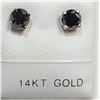 Image 1 : 14K  BLACK DIAMOND(1CT) EARRINGS