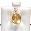 Image 1 : 14K  HESSONITE GARNET(4CT) PENDANT