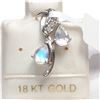 Image 1 : 18K  MOONSTONE DIAMOND(0.02CT) PENDANT