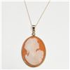 Image 1 : 14K  CAMEO NECKLACE