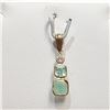 Image 1 : 14K  EMERALD(1.15CT) DIAMOND(0.08CT) PENDANT