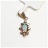 Image 1 : 14K  OPAL DIAMOND(0.1CT) PENDANT