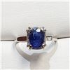 Image 1 : SILVER SAPPHIRE(2CT) RING SIZE 7