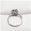 Image 2 : SILVER SAPPHIRE(2CT) RING SIZE 7