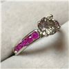 Image 3 : 14K  DIAMOND (1.05CT) RUBY(0.45CT) RING SIZE 6.5