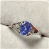 Image 2 : 14K  TANZANITE(1CT) DIAMOND(0.05CT) RING SIZE 7
