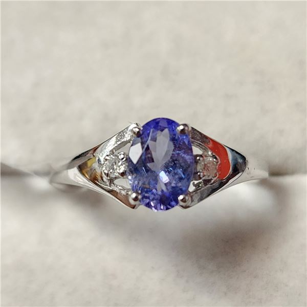 10K  TANZANITE(0.8CT) DIAMOND(0.04CT) RING SIZE 7