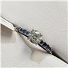 Image 2 : 14K  DIAMOND (1CT) NATURAL BLUE SAPPHIRES(0.5CT) RING SIZE 6