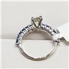 Image 3 : 14K  DIAMOND (1CT) NATURAL BLUE SAPPHIRES(0.5CT) RING SIZE 6