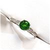 Image 2 : 14K  CHROME DIOPSIDE(0.9CT) DIAMONDS(0.1CT) RING SIZE 6.5