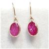 Image 1 : 10K  RUBY(2CT) EARRINGS