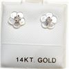 Image 1 : 14K  DIAMONDS(0.1CT) MOTHER OF PEARLS(0.6CT) EARRINGS